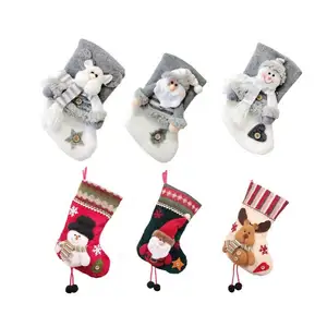 Высококачественные рождественские носки, сумка для конфет, оптовая продажа, подвесные рождественские носки для рождественских праздников
