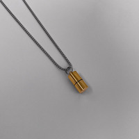 À la mode Simple en acier inoxydable allumable briquet collier pour hommes plaqué or hip-hop polyvalent pendentif Niche Design bijoux
