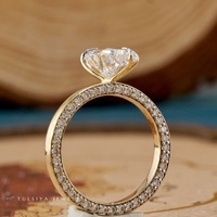 Anillos de Diamantes Cultivados en Laboratorio, Joyería Fina, Oro Sólido de 18K, Corte Radiante Multitono, Certificado IGI, Anillos de Lujo para Mujer, Durabilidad