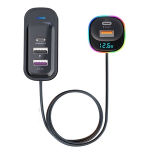 75W 5 porte USB caricabatterie rapido per auto 3.0 posteriore tipo-C caricabatterie per telefono cellulare iPhone Samsung Huawei Xiaomi PD auto ricarica rapida - Product Image 1