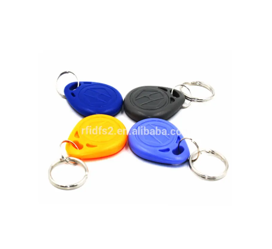 Kontrol Akses Antiair Gantungan Kunci Cincin ABS RFID Tag Kunci TK4100 125Khz Chip RFID Keyfob