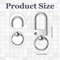 Vente en gros de fermoirs mousquetons en métal de 32 mm pour la fabrication de bijoux DIY, crochets pivotants, ensemble de fermoirs à gâchette, accessoires de quincaillerie OEM ODM