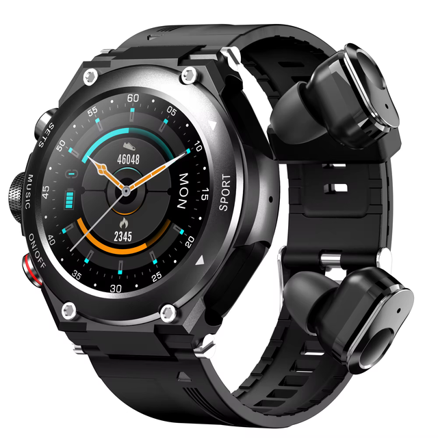 2024 Hot T92 Smartwatch Wireless Tws Earphone 2 in 1 Men Smart Watch With Earbuds Oem Odm Manufacturer Smartwatch