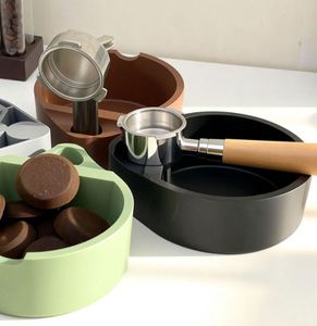 Boîte à café en silicone ronde de grande capacité, base de broyage antichoc de style italien, outil de préparation du café - Product Image 1