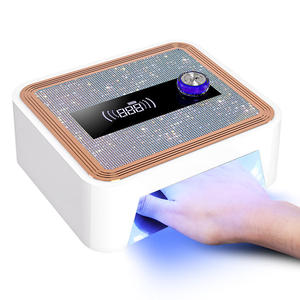 Diamond Studded Rechargeable Nail <b>Lamp</b> Smart <b>Timer</b> UV LED Gel Polish Dryer for Manicure Salon Use - Product Image 1