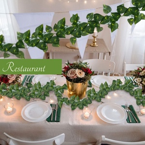 Qihao 94 pouces, plantes artificielles en feuilles de lierre, vigne suspendue, guirlande de feuillage pour la maison, la cuisine, le jardin, le bureau, le mariage - Product Image 6