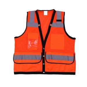 Chalecos reflectantes disponibles al por mayor personalizables con texto impreso adecuado para la Seguridad del Tráfico Desgaste - Product Image 3