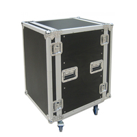 Valise de vol DJ en aluminium personnalisée 14u équipement de transport en rack Valise de vol Guangzhou Boîte à outils en contreplaqué avec mousse
