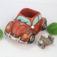 Pot à succulentes en forme de voiture vintage, pot à fleurs, pot à bonsaï pour bureau, intérieur et extérieur