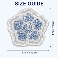 Applique florale perlée bleue avec sequins et tissu maillé, décor floral brodé à coudre pour vestes, robes, sacs et projets DIY