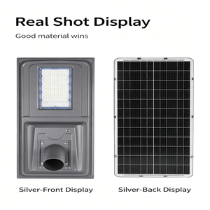 Aluminum <b>LED</b> Solar Street <b>Light</b> 5000K IP65 Waterproof <b>Motion</b> <b>Sensor</b> Integrated Outdoor Lighting 300W - Product Image 1