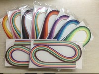 Bandes de papier quilling Beckon OEM 80gsm 120gsm, couleur arc-en-ciel, largeur 5mm, longueur 39cm, pour la création de cartes, le scrapbooking et les décorations