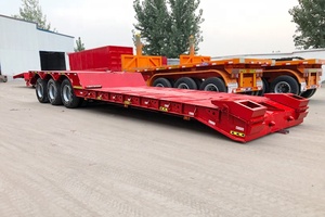 Chargeur frontal Camion Remorques <span class=keywords><strong>Semi</strong></span> <span class=keywords><strong>Tracteur</strong></span> 6x4 Utilisé Delong Low Bed Truck Trailer Parts Ltd. Steel Panda China 3 Axle 30-80ton - Product Image 3