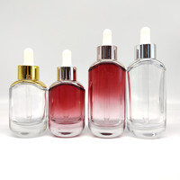 Botol penitis kaca Serum Wajah mewah, kemasan botol serum/botol Foundation kosmetik 15ml 30ml 50ml