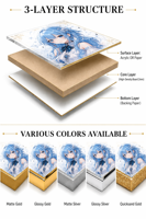 Papan Shikishi Anime Custom SZ Grosir, Papan Seni Berbingkai Emas, Holografik, Koleksi, Pajangan Meja