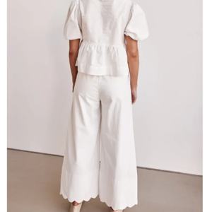 Nouvelle Collection 2025 : Ensemble Coton Lin Brodé OEM pour Femme – Top et Jupe 2 Pièces Décontracté Motif Uni, Idéal Été – Vente Flash - Product Image 3