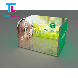 Free Design Backlit Exhibition Kiosk Booth Design Portable Trade Show Backdrop <b>LED</b> L-shaped <b>Corner</b> Exhibition - Product Image 2