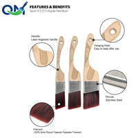 Ensemble de pinceaux de peinture industriels DIY de haute qualité, personnalisables, avec manche ergonomique en bois pour un polissage et une peinture efficaces