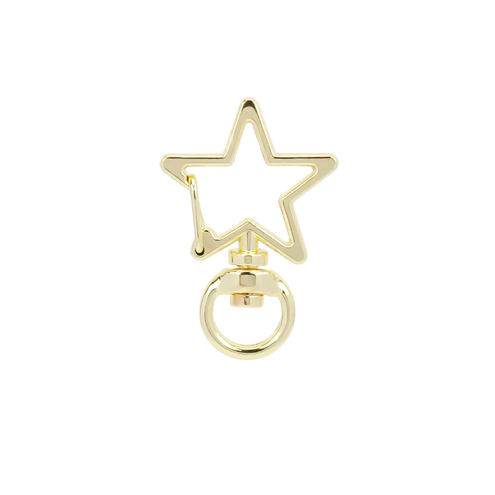 גבוהה באיכות VOGRACE זהב כוכב בצורת ברור פלסטיק keychain מחבר אביזרי קידום מכירות דקורטיבי המניה מתכת keyrings