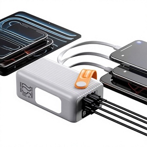 Banco de Energía Portátil de 22.5W con Carga Rápida, Cable Integrado, 4 Salidas USB, Pantalla LED y Correa - Product Image 1