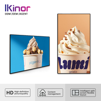 Pantalla LCD Comercial de Señalización Digital de 21.5/32/43/50/55/65 Pulgadas HD Slim para Montaje en Pared con Software CMS