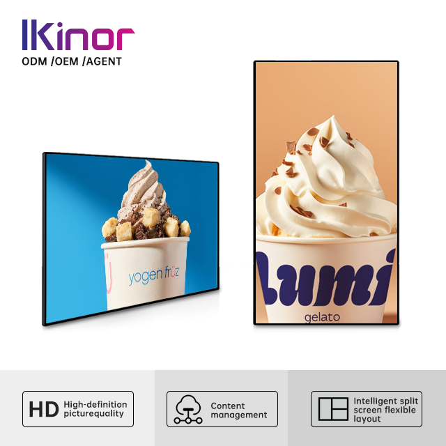 21.5/32/43/50/55/65 Inch HD Slim Wall Mount Digital Signage Commercial Display LCD Monitor Advertising Screen With CMS Software