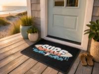 Tapis de porte d'entrée en caoutchouc imperméable personnalisé avec logo, pour la plage, le surf et l'extérieur, facile à nettoyer et lavable