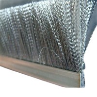 Brosse à fil d'acier pour protection CNC, poils résistants aux hautes températures avec canal en aluminium