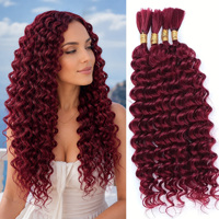 Extensions de cheveux synthétiques tressées Deep Wave, aspect cheveux naturels, avec double trame machine, les plus vendues en gros