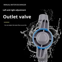 Accessoires d'aquarium : Dispositif vibrant de vidange d'eau pour aquarium avec aspirateur manuel, lave-sable et pompe à eau en plastique pour salon