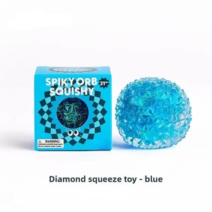 Jouet anti-stress souple en forme de diamant J'adore Ice Cube - Design éclatant, diamants éclatants, scintillements éblouissants, parfait pour la décompression - Product Image 5