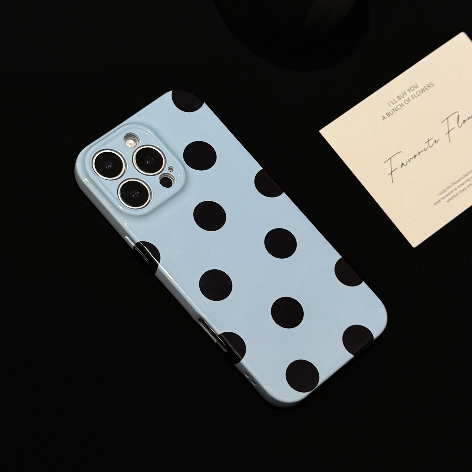 Star Blue Black Polka Dot