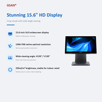 Écran tactile POS OEM 15,6 pouces, écran LCD, écran tactile plat pour système de point de vente