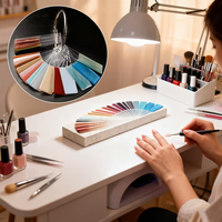 Lot de 50 éventails rectangulaires transparents en acrylique pour présentation de couleurs de vernis à ongles, idéal pour salons de manucure et usage domestique