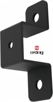 Support de fixation carré pour poteau de clôture 1x1 po, en tube, avec sangle, revêtement poudré noir, attache en U pour tube
