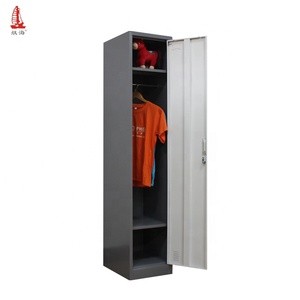 <span class=keywords><strong>Armadio</strong></span> dell'<span class=keywords><strong>armadio</strong></span> d'acciaio dell'ostello della singola porta della mobilia della camera da letto per lo stoccaggio dell'abbigliamento - Product Image 1
