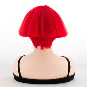 Perruque Bobble Head Lady <span class=keywords><strong>Gaga</strong></span>, coupe de cheveux en bol, perruque en soie haute température, exportation, commerce extérieur - Product Image 5