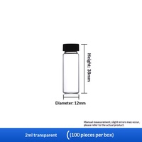 Flacons d'échantillonnage en verre brun transparent avec bouchons à vis pour réactifs chimiques, aliqots, cultures, échantillonnage de headspace - Petits flacons de laboratoire