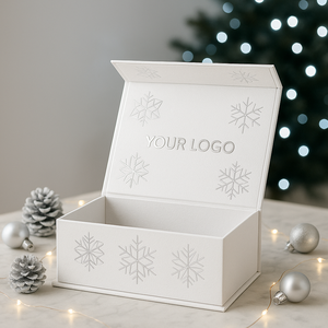 Fabricante Profesional de Cajas de Regalo Plegables de Navidad con Tapa Abatible, Empaque de Papel de Lujo con Logotipo en Relieve para Regalos Navideños - Product Image 3