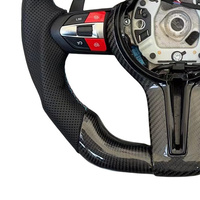 Volant sport en cuir et fibre de carbone à 3 branches, compatible avec les séries 3/5, modèles F30 F32 F10 F01 F11 F06 F13 F01 E60 E90 M3 M4