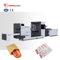 Machine de fabrication de sacs d'achat en papier kraft avec fond en V, résistante à la graisse, à commande par servomoteur PLC OYANG