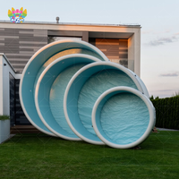 Piscine familiale gonflable ronde à 4 couches, résistante aux perforations, portable, certifiée CE EN ISO, fabriquée en usine (OEM)
