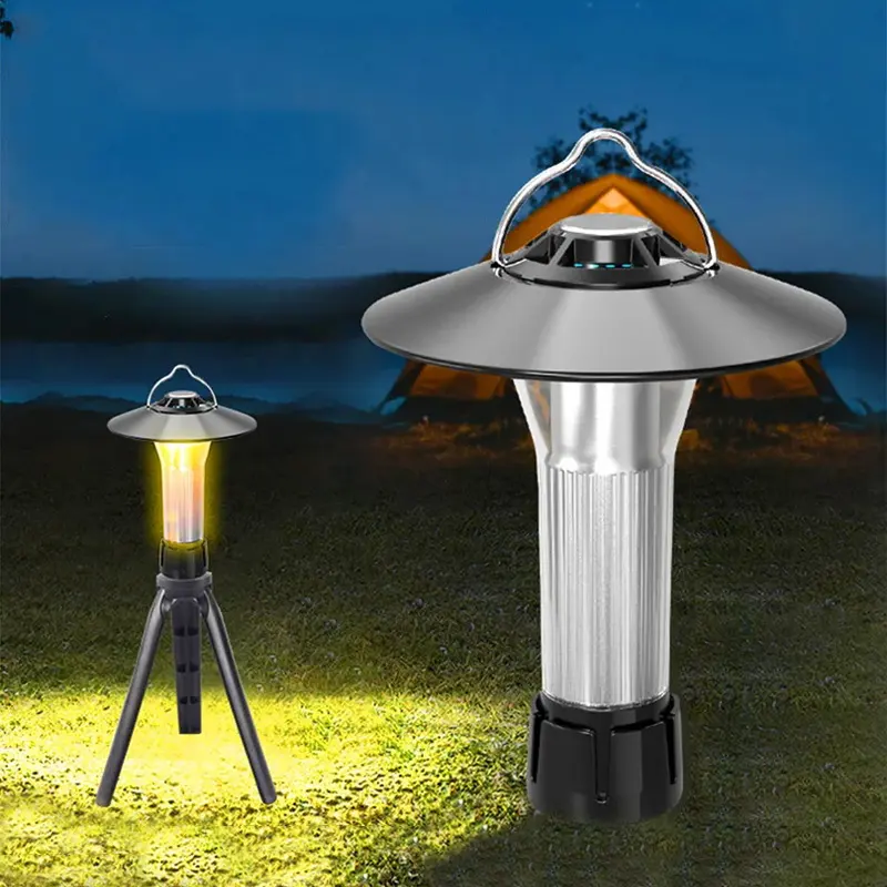Magnete ricaricabile portatile Mini lanterna da campeggio a Led con gancio per treppiede