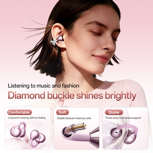 Auricolari <span class=keywords><strong>Bluetooth</strong></span> M186 a Forma di Cuore con Clip Aperta, Fibbia con Diamanti e Specchio per il Trucco, Regalo di San Valentino per Donne - Product Image 6