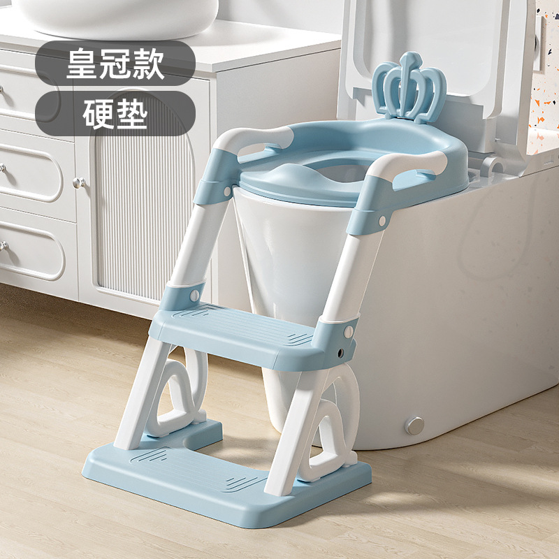Crown-style hard cushion - blue