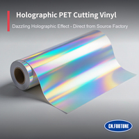 Rouleau de vinyle autocollant en polyester PET de qualité supérieure, finition brillante effet miroir, prêt pour découpe laser, idéal pour les autocollants et les décalcomanies.