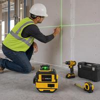 Niveau laser vert SANEITE à 12 lignes, niveau laser mural avec batterie au lithium rechargeable pour une utilisation en construction et en ingénierie