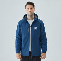 Logo de l'entreprise personnalisé manteau de randonnée coupe-vent à capuche extérieur imperméable polaire softshell hommes vestes d'hiver uniforme
