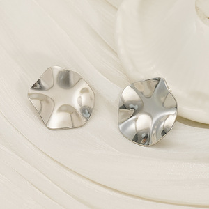 ZOGXIN Geometric Stud Earrings Gold Silver Irregular Shape Party Fashion Jewelry for Women - Product Image 3