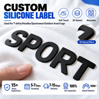 Étiquette de vêtement personnalisée, étiquette en silicone lavable, patch en silicone de haute qualité, logo 3D souple, logo imperméable, transferts thermiques pour t-shirt